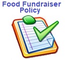Food Fundraiser Policy Button with Clipboard